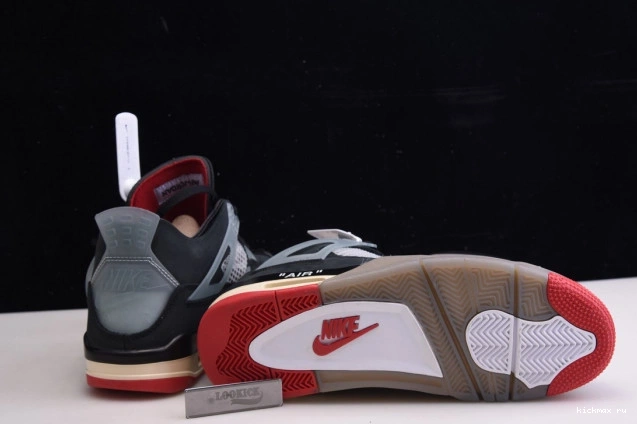 Cheap CV9388-001 Off x Jordan 4 Air Bred White Retro 0729